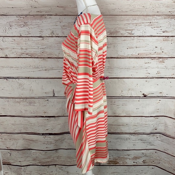 Shelby & Parker Coral Stripe Dress 2XL - Picture 4 of 11